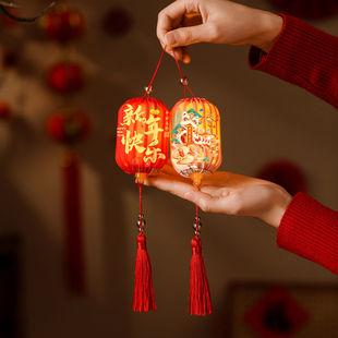 元 旦幼儿园过年马年喜庆氛围 饰福字古风小灯笼挂件2026新款 新年装