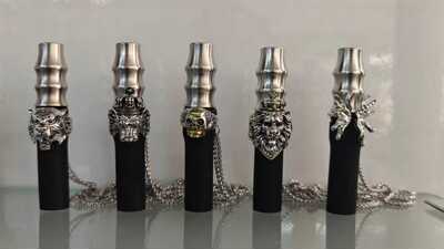 水烟壶套装烟嘴新款狮子链条组合配件树脂水烟嘴阿尔法赫水烟嘴