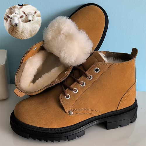 东北雪地靴男皮毛一体男鞋冬季加绒保暖加厚男士户外真皮羊毛棉鞋