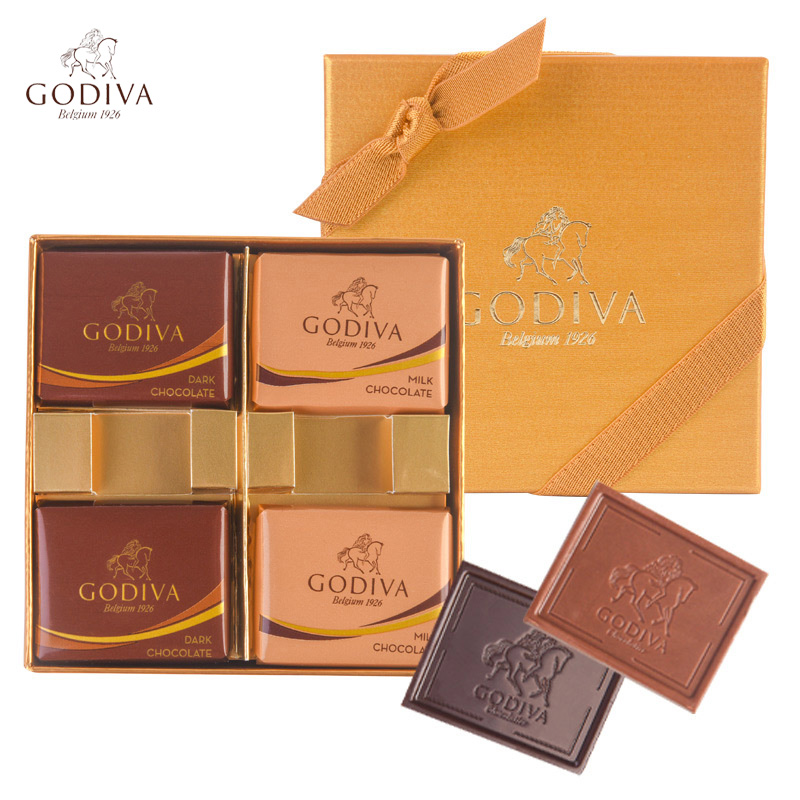 GODIVA歌帝梵牛奶黑巧克力片装礼盒结婚喜糖伴手礼节日礼物