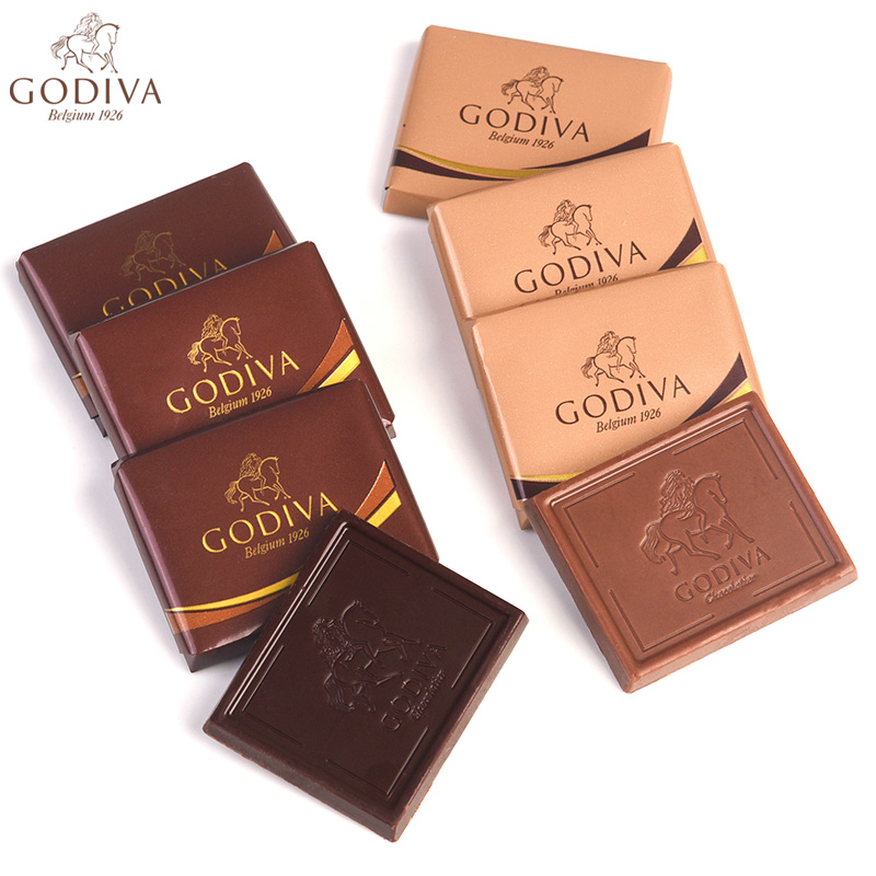 GODIVA歌帝梵排片黑巧牛奶巧克力散装婚庆喜糖进口零食