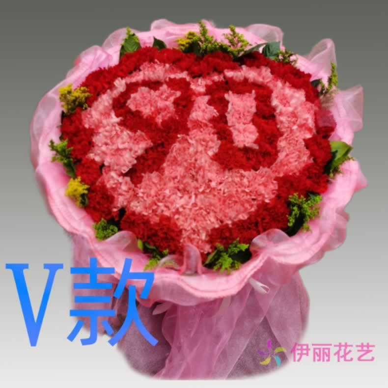 生日贺寿康乃馨山东济宁花店送花嘉祥县汶上县泗水县同城鲜花快递