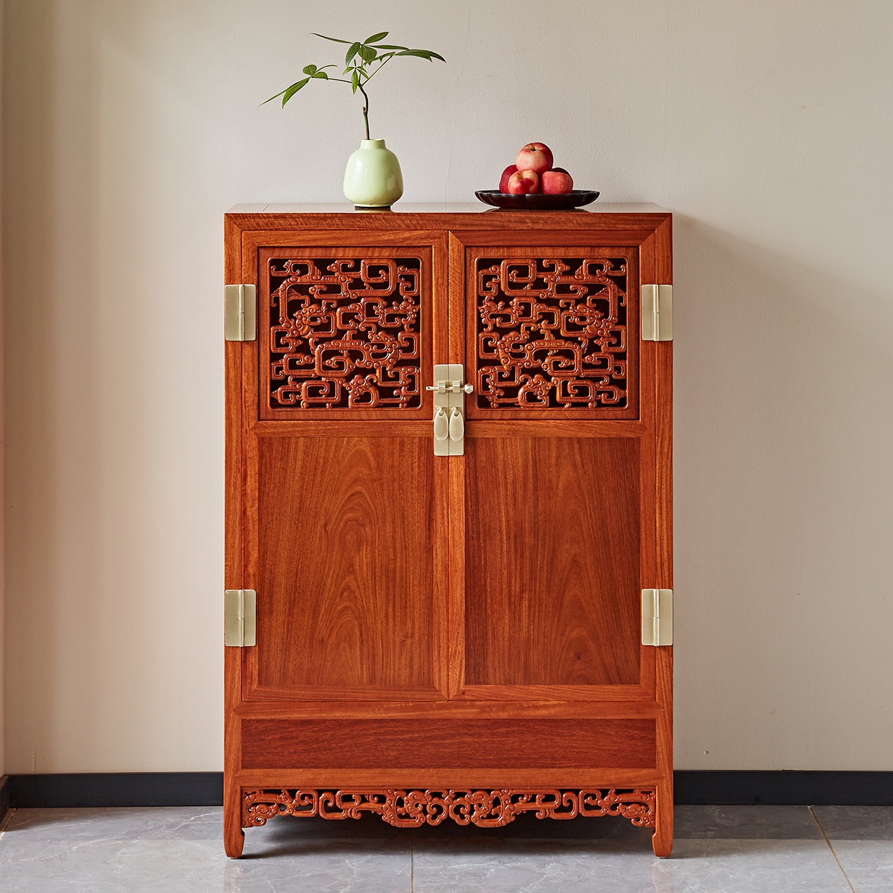 缅甸花梨十面灵壁方角柜福器来了中式空间宋式美学陈设玄关展示柜