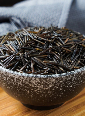 冰湖野米苏比利尔加拿大3号黑菰米五谷杂粮粗粮粥松针米谷物1号