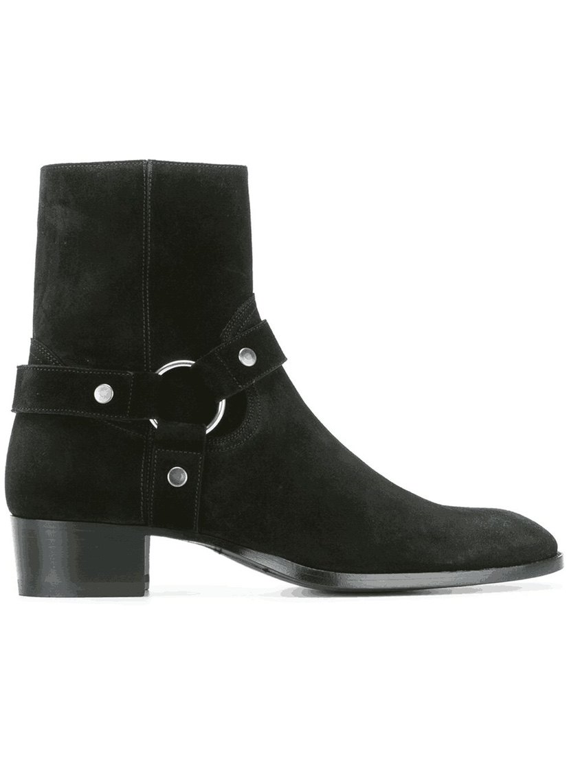 thumbnail for 2026 European and American New Fashion Trend Personality British Top Layer Cowhide Side Zipper Chelsea Pointed Martin Boots for Men