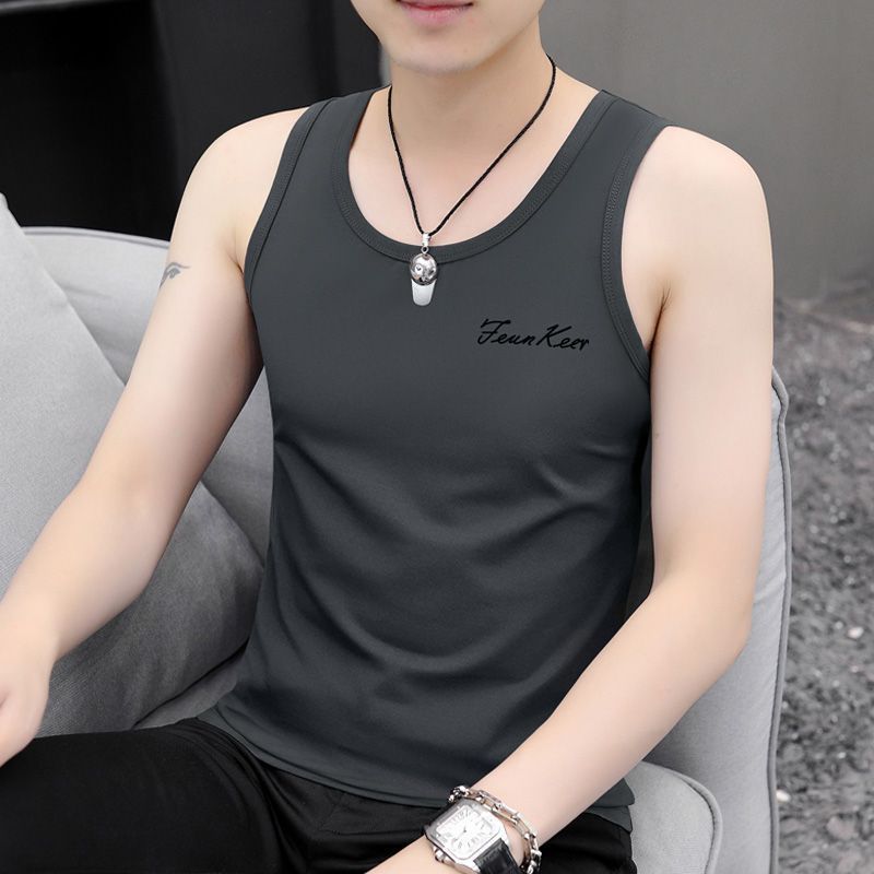 男士纯棉背心健身运动训练坎肩夏季新款贴身无袖t恤打底汗衫上衣