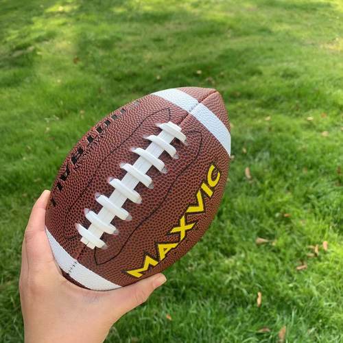 经典皮质棕色耐用学校美式橄榄球