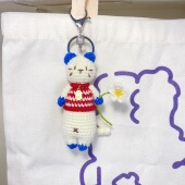 手工编织挂件礼物diy背包包猫条钥匙扣送男女生挂饰猫咪可爱玩偶