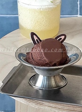 复古304不锈钢雪糕杯子高脚甜品杯ins风冰淇淋杯高颜值家用甜品碗