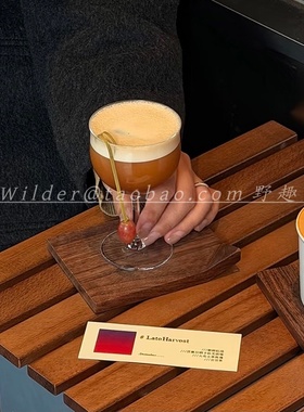 简约折角实木杯垫日式木质茶托原木制榉木方形咖啡隔热垫杯托盘子