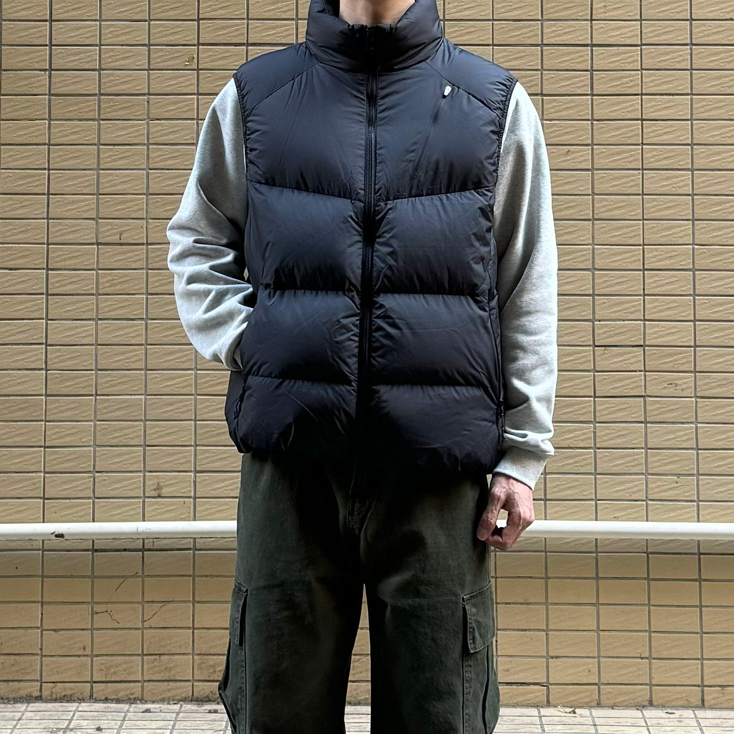 冬季休闲90白鸭绒立领羽绒马甲