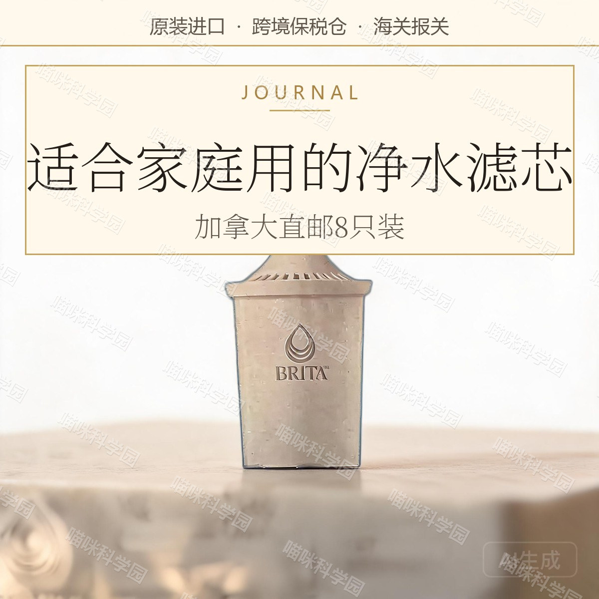 加拿大直邮Brita碧然德净水壶专用配套滤芯8只装标准滤芯滤水器图片
