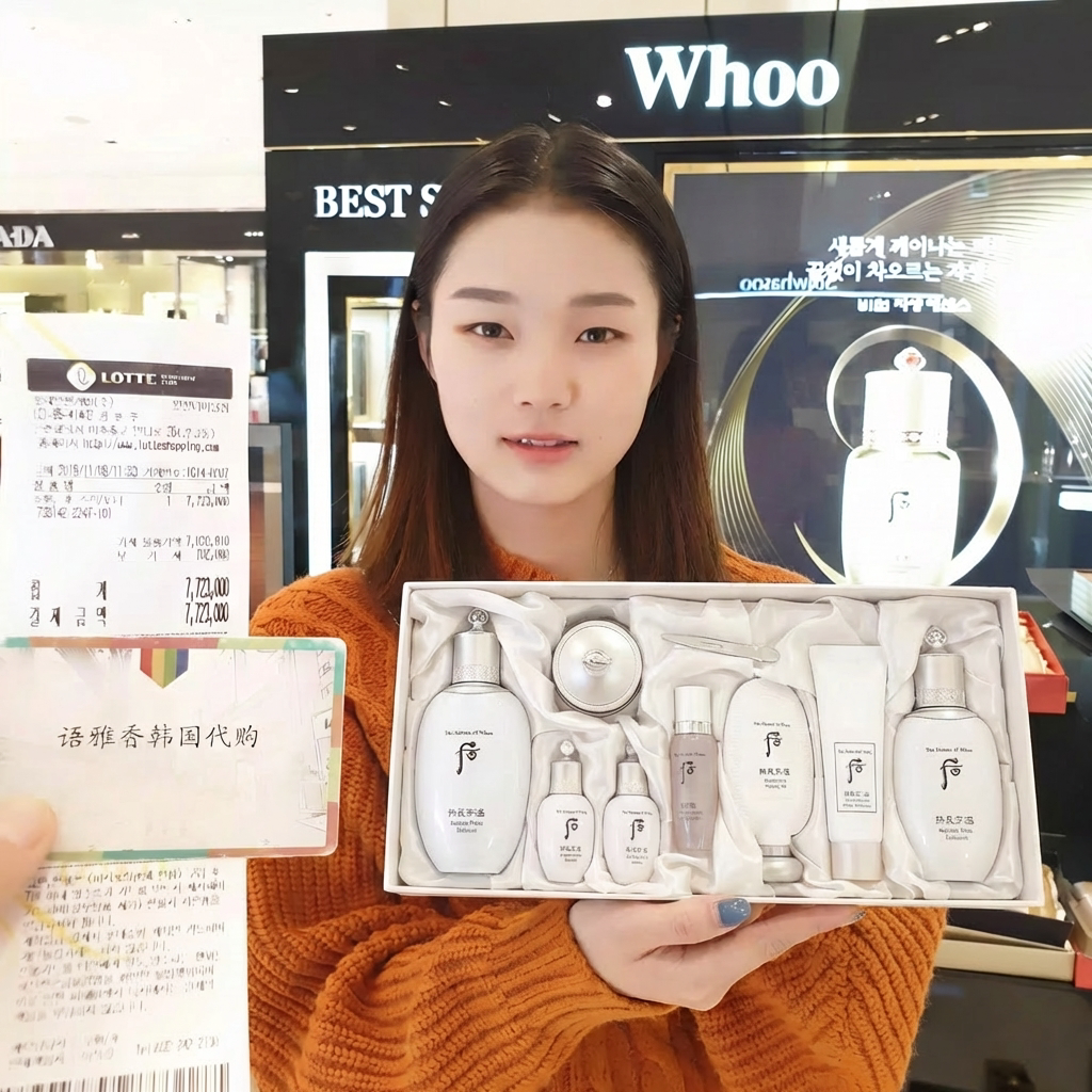 韩国直邮WHOO/后 2024年3月新版 拱辰享雪水乳三件套两件套盒