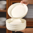 餐盘 釉下彩款 2只装 9.98陶瓷盘子菜盘家用奶油风深盘汤盘2025新款