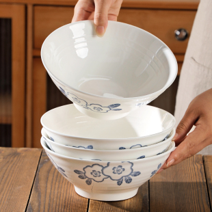 8英寸大面碗家用2025新款陶瓷釉下彩创意高颜值大汤碗面碗斗笠碗