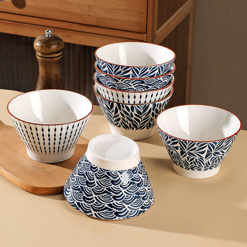 4只装16.8元日式5英寸斗笠碗饭碗