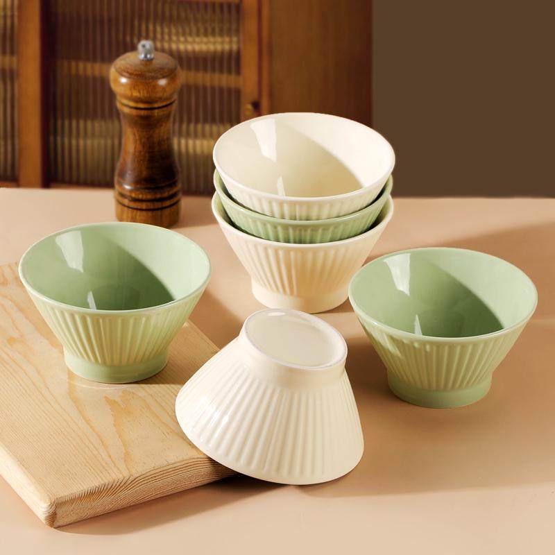 6只装19.8元5英寸罗马斗笠碗米饭碗高颜值2025新款吃饭碗汤碗面碗,餐饮具,碗,淘宝优惠券,粉丝福利购,淘宝优惠卷