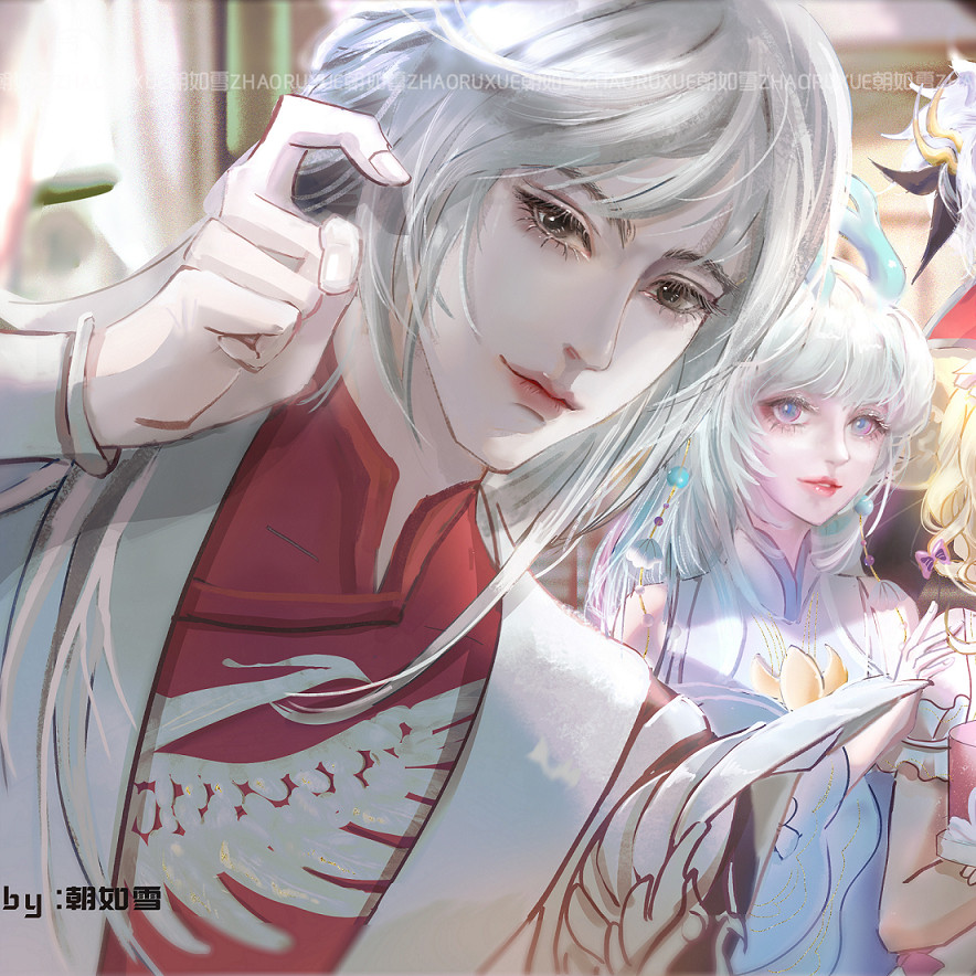 【朝如雪】王者荣耀小王李白，瑶等长长久久鼠标垫色纸