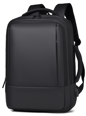 SuprFicial潮酷风男士商务双肩包防水大容量多功能通勤背包时尚