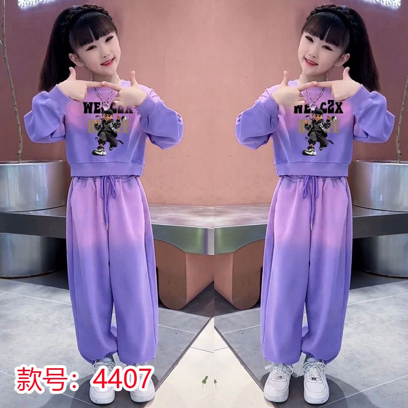 女童秋季时尚运动韩版渐变套装潮