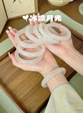新中式琉璃清冷风手镯仿玉国风白月光古风汉服小红书配饰同款