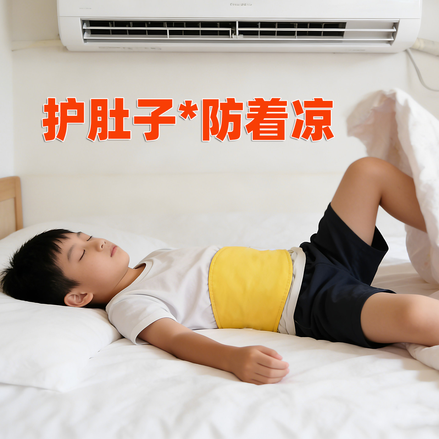 艾草艾绒护肚围6-12岁男女中大童纯棉保暖肚兜小学生护肚子防着凉