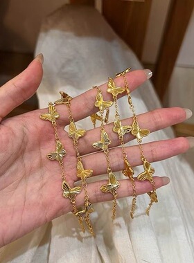 新中式金色蝴蝶爆款精致时尚大气