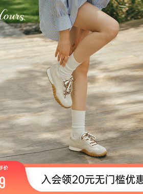 明星同款 73hours女鞋杏仁烤奶25秋季新款双系带运动休闲德训鞋