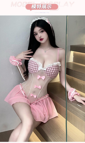 性感连体女仆火辣角色扮演制服透明女佣女主播COS连体衣