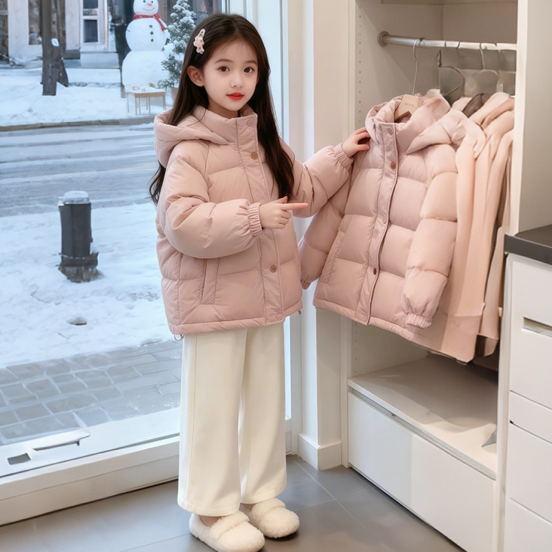 女童连帽棉服外套加厚保暖冬季棉衣2025新款女孩洋气休闲百搭棉袄,童装/婴儿装/亲子装,棉袄/棉服,淘宝优惠券,粉丝福利购,淘宝优惠卷