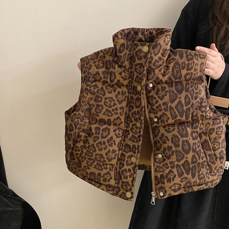 女童冬季马甲套装2025新款女孩加绒卫衣夹棉马甲加绒阔腿裤三件套