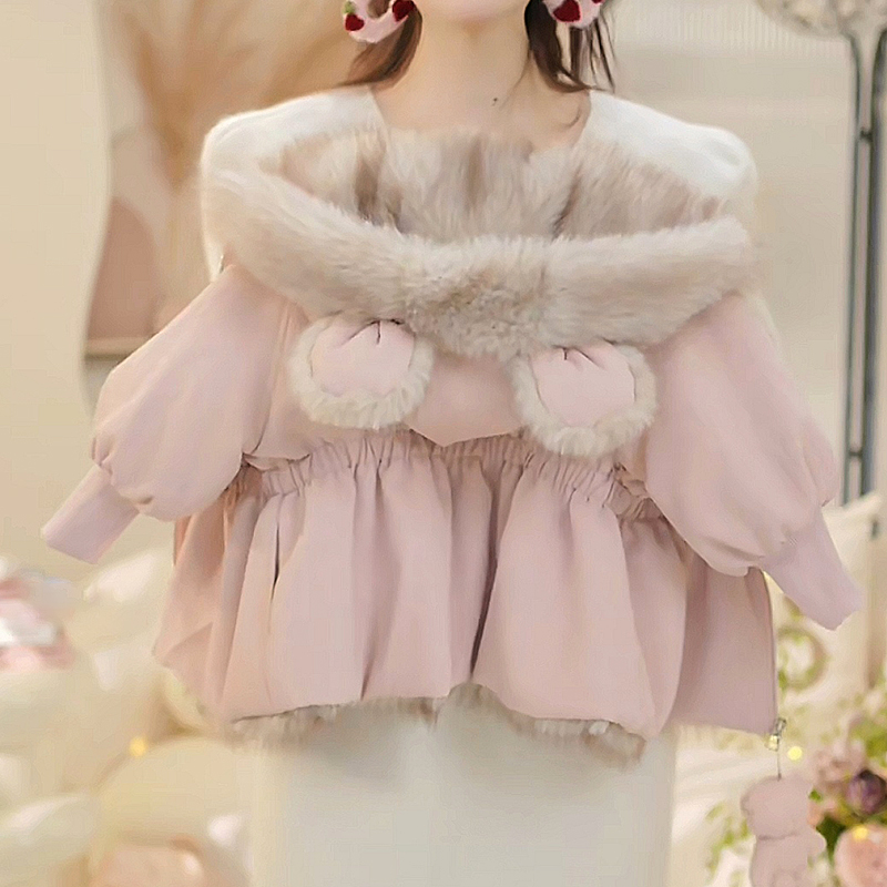 女童冬季加厚保暖外套2025新款