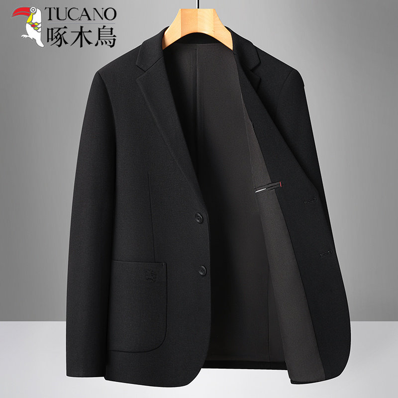 啄木鸟休闲西服男单西春秋2026新款中青年商务小西装外套春装上衣