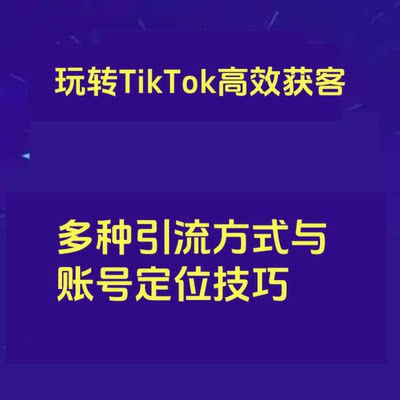 外贸工厂玩转TikTok高效获客，多种引流方式与账号定位技巧，拆解