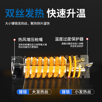 大艺热风枪大功率可调温小型电烤枪汽车贴膜收缩膜焊枪工业烘烤枪