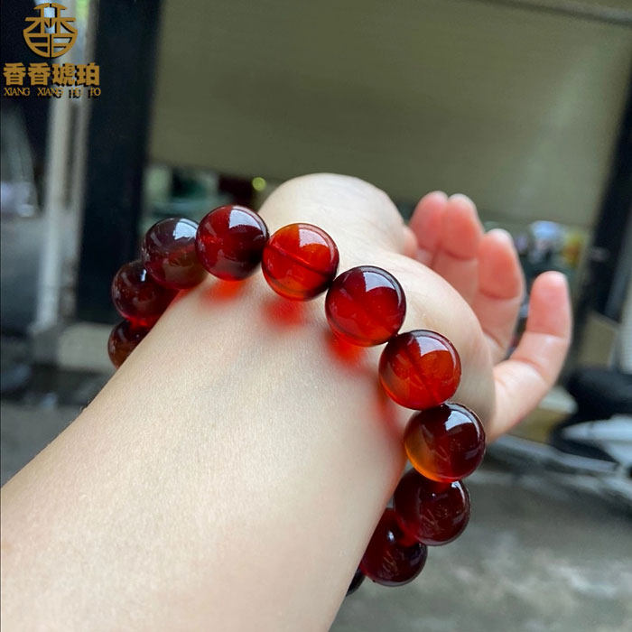 纯天然缅甸琥珀蜜蜡血珀翳珀单珠手串手链念珠108佛珠DIY吊坠把件