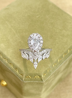 镶嵌2克拉培育高碳钻高级感钻戒