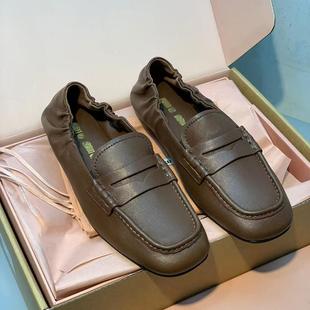 老渠道订制工厂~25经典大秀款褶皱平底乐福鞋