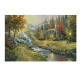 [JJ1867-Xiaoqiaoliushuirenjia] Вышивка крестиком 2025, новая серия декораций для гостиной и ресторана ручной работы, большая