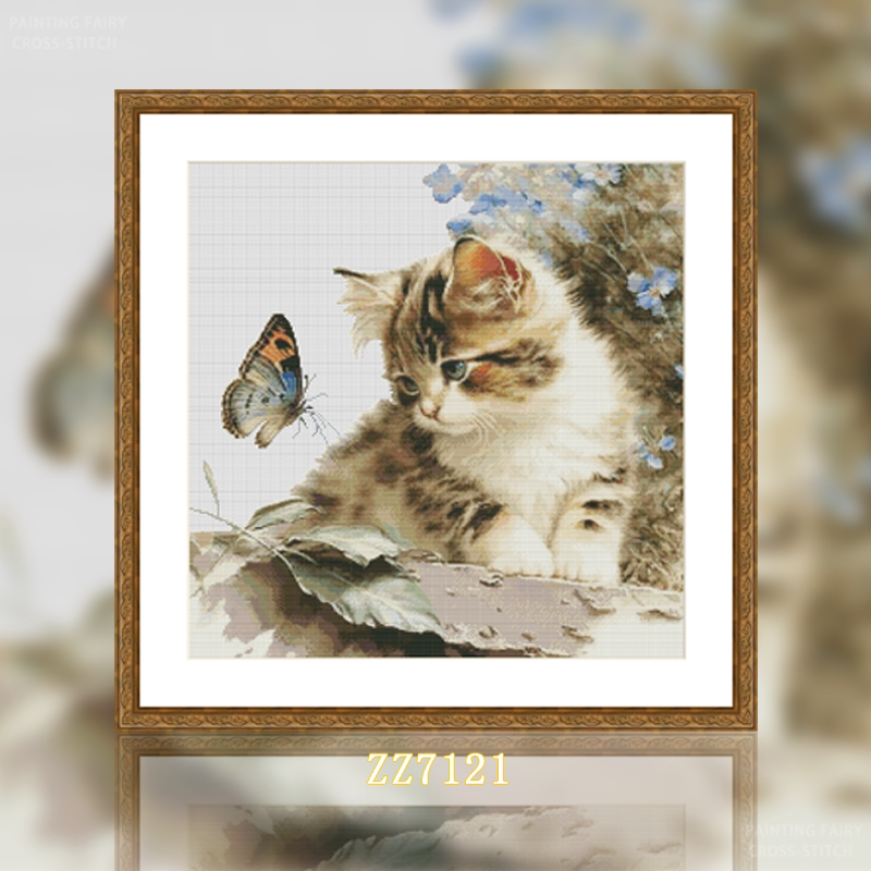 【ZZ7121-复古猫咪】十字绣2025新款客厅餐厅简单新手款