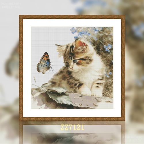 【ZZ7121-复古猫咪】十字绣2025新款客厅餐厅简单新手款