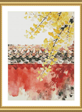 【ZZ8031-秋红叠金】十字绣2026新款手工客厅餐厅书房简约风景画