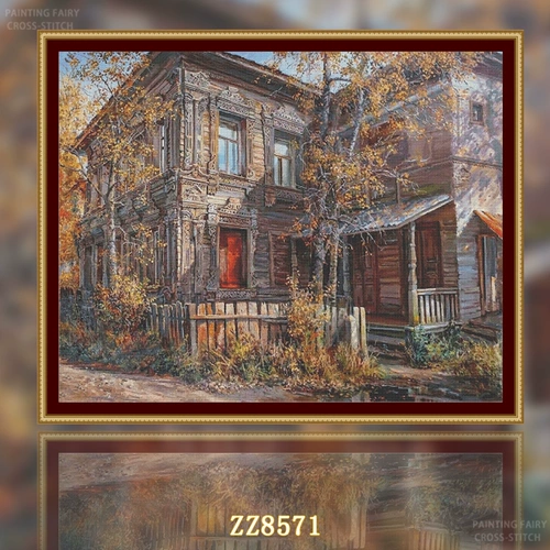 [【ZZ8571-乡村老房子】十字绣2026新款客厅餐厅简约花卉系列]