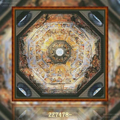 【无混绣】【ZZ7478-佛罗伦萨大教堂天花板】十字绣2026新款客厅