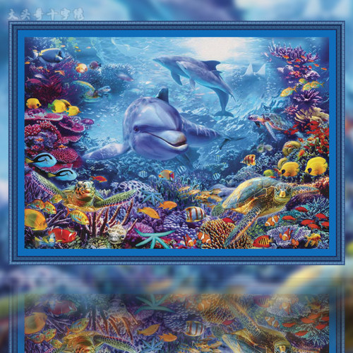 【KZ-ZZ6100-斑斓海底世界】十字绣2025新款手工客厅餐厅书房简约