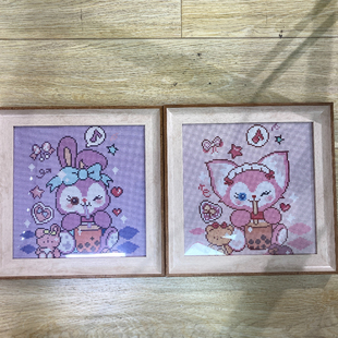 星黛露喝奶茶 ZZ3969 玲娜贝儿喝奶茶 十字绣2025新款 ZZ3968