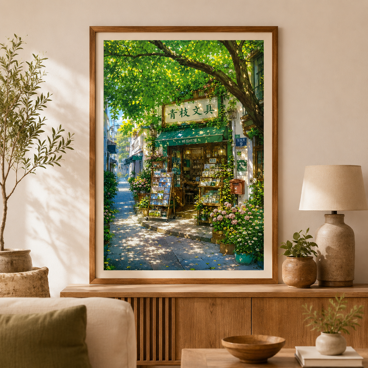 【ZZ8658-夏日文具店】十字绣2026新款客厅竖版玄关风景油画简约
