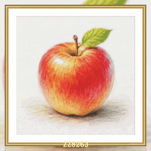 【ZZ8263-美食系列之红苹果】十字绣2026新款线绣客厅卧室水果系