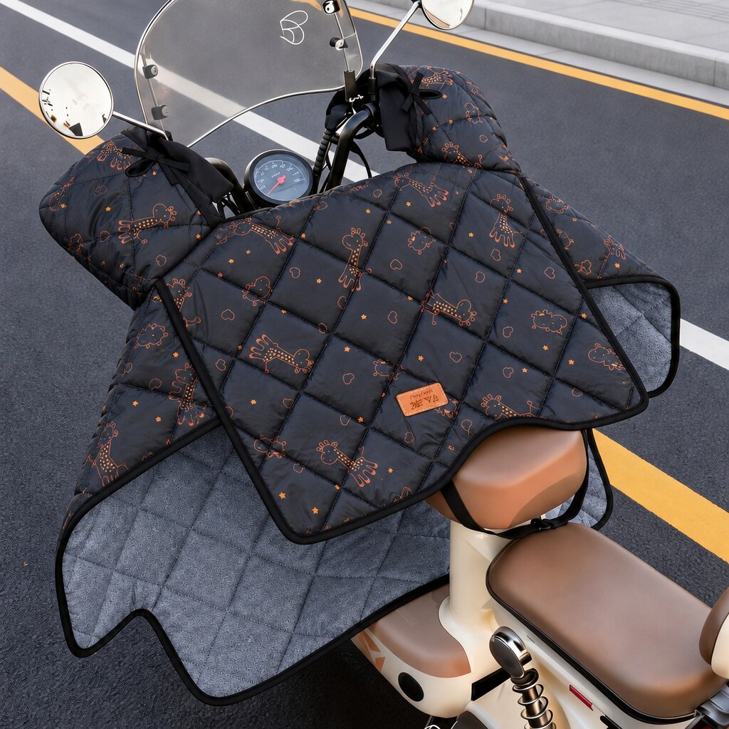 电动车挡风被冬季加绒加厚冬2026新款防水电瓶加宽护肩挡风罩保暖