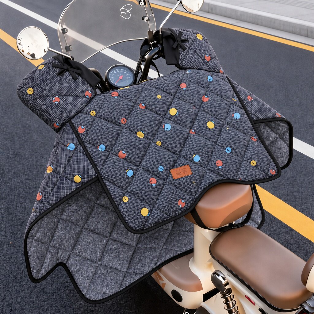 电动车挡风被冬季加绒加厚冬2026新款防水电瓶加宽护肩挡风罩保暖
